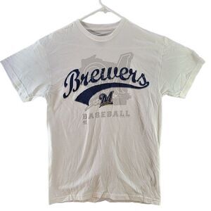 MLB Milwaukee Brewers White T-Shirt Size M V13